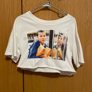 NETFLIX STRANGER THINGS Eleven with Eggos crop top! 🤍🧇